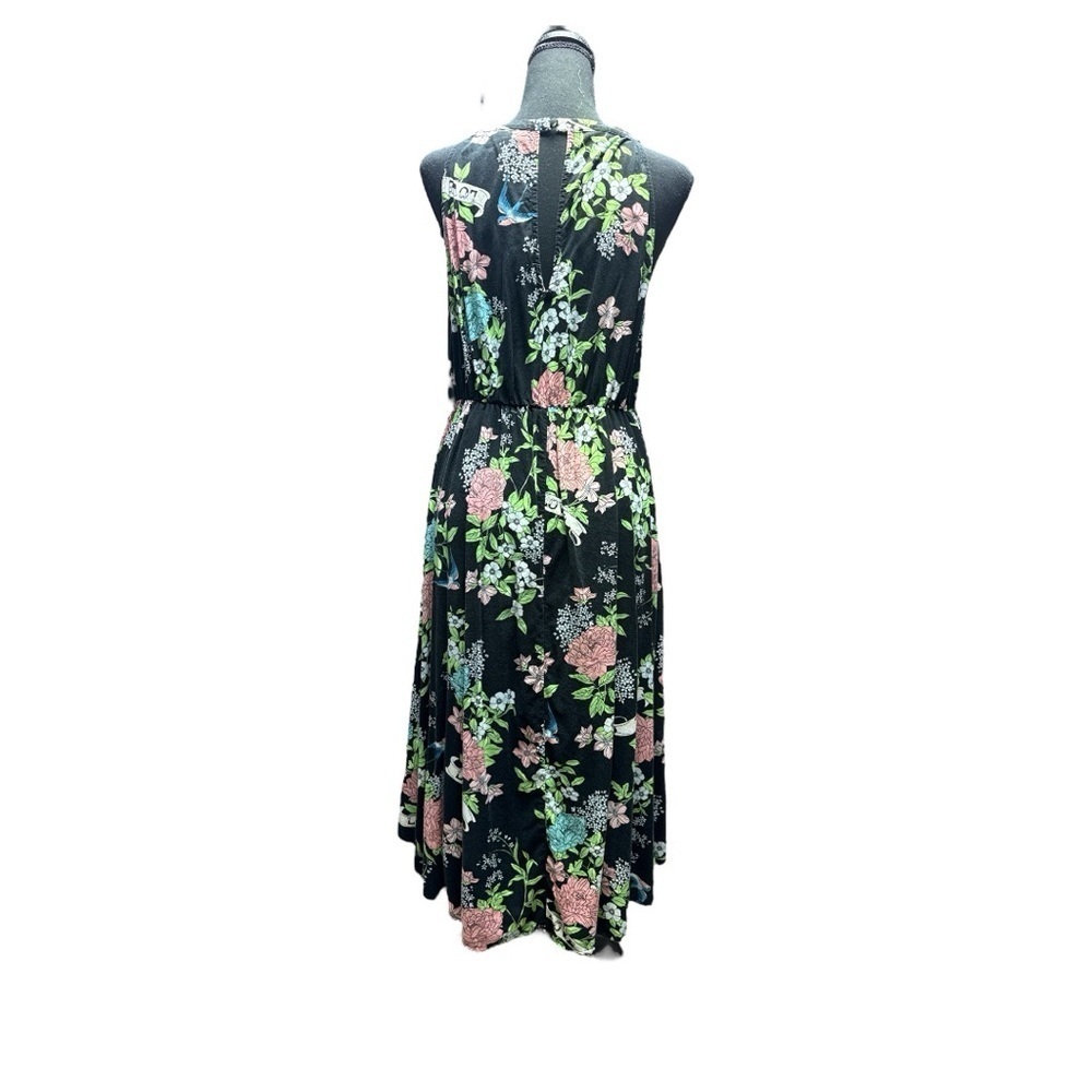 Torrid Black Floral Midi Dress Size 10 - Picture 4 of 10